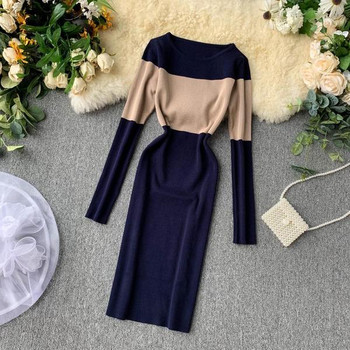 Őszi női ruha hosszú ujjal, négy színben