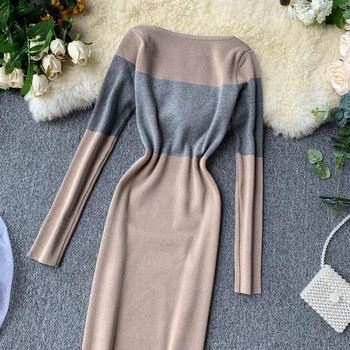 Őszi női ruha hosszú ujjal, négy színben