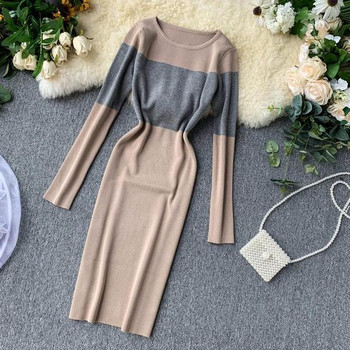 Őszi női ruha hosszú ujjal, négy színben