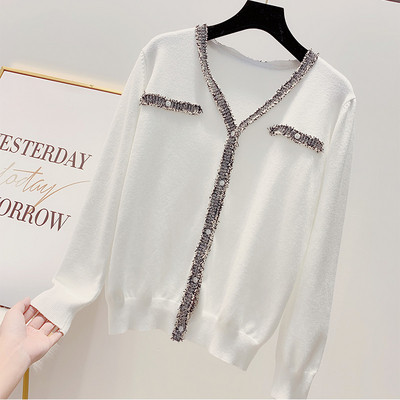 Gombos és hosszú ujjú női kardigán három színben