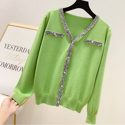 Gombos és hosszú ujjú női kardigán három színben