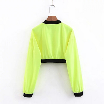 Női sport-alkalmi kabát - rövid zöld színű modell