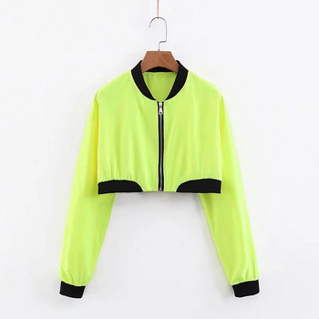 Női sport-alkalmi kabát - rövid zöld színű modell