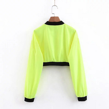 Női sport-alkalmi kabát - rövid zöld színű modell