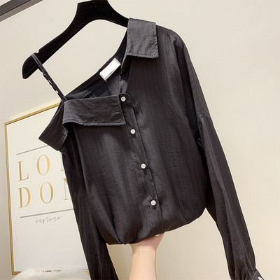 Női ing galléros és hosszú ujjú négy színben