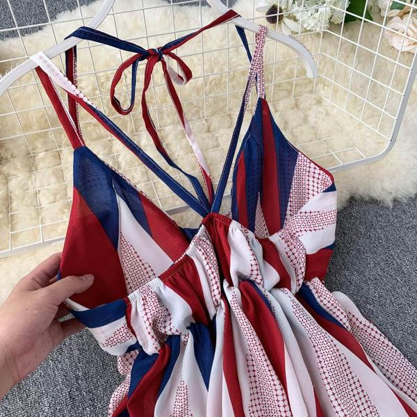 Rochie moderna de dama lunga cu bretele subtiri