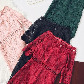 Rochie de dama eleganta din dantela cu maneci 3/4 in mai multe culori