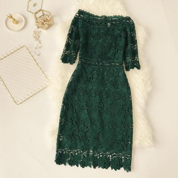 Rochie de dama eleganta din dantela cu maneci 3/4 in mai multe culori