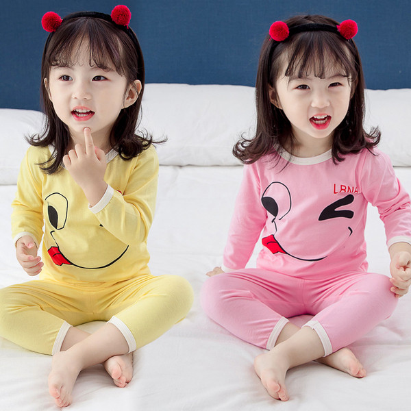 Gyerek pizsama lányoknak rózsaszín és sárga színben, rátéttel