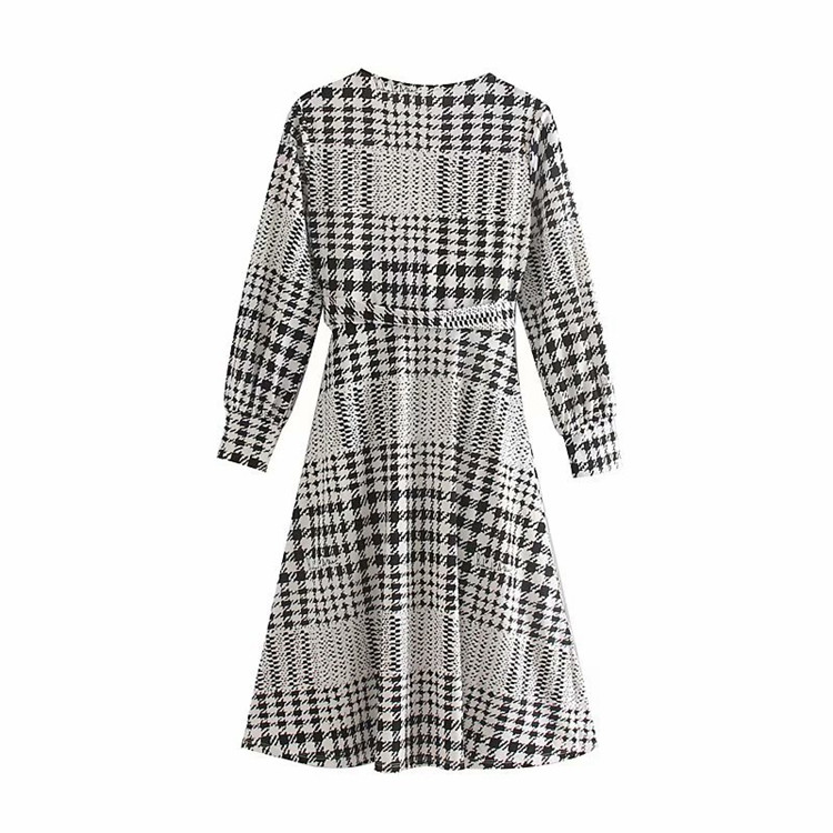 Rochie de dama cu decolteu in V si cravate in talie - doua culori