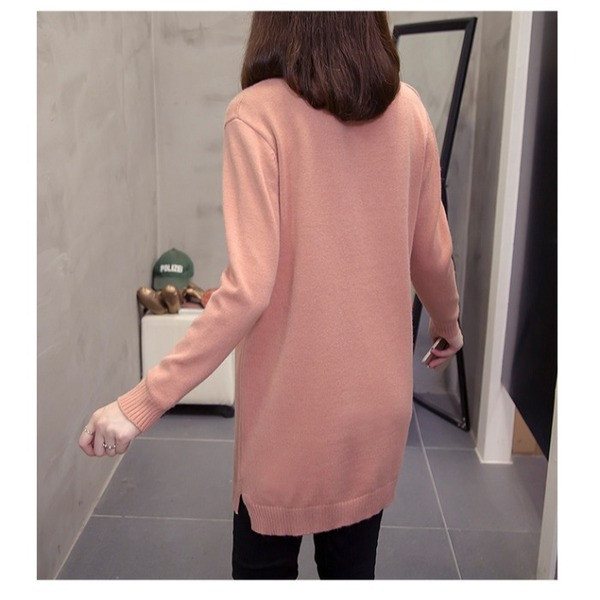 Pulover lung de dama modern in doua culori