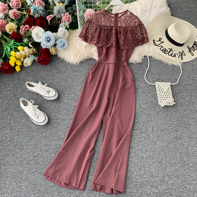 Hosszú női overál különböző színekben csipkével