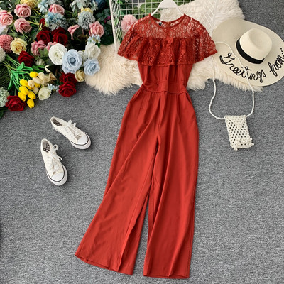 Hosszú női overál különböző színekben csipkével