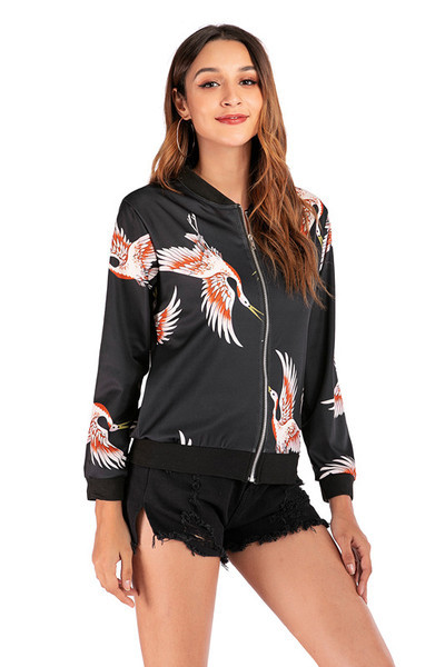 Modern női őszi kabát cipzárral és hosszú ujjal több színben