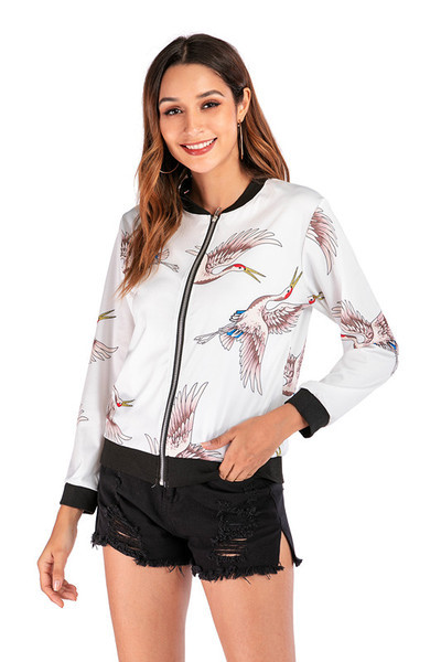 Modern női őszi kabát cipzárral és hosszú ujjal több színben