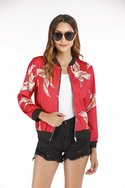 Modern női őszi kabát cipzárral és hosszú ujjal több színben