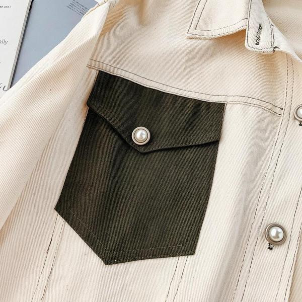 Női alkalmi farmerdzseki fehér színben