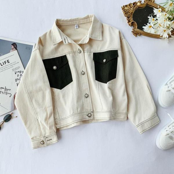 Női alkalmi farmerdzseki fehér színben