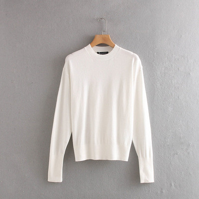 Pulover de dama din tricotat subtire model uni - mai multe culori