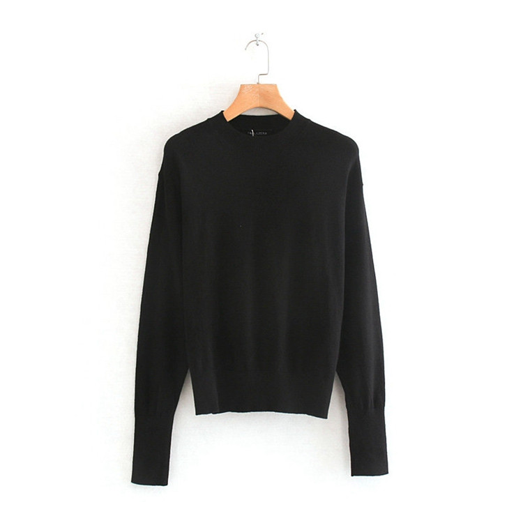 Pulover de dama din tricotat subtire model uni - mai multe culori