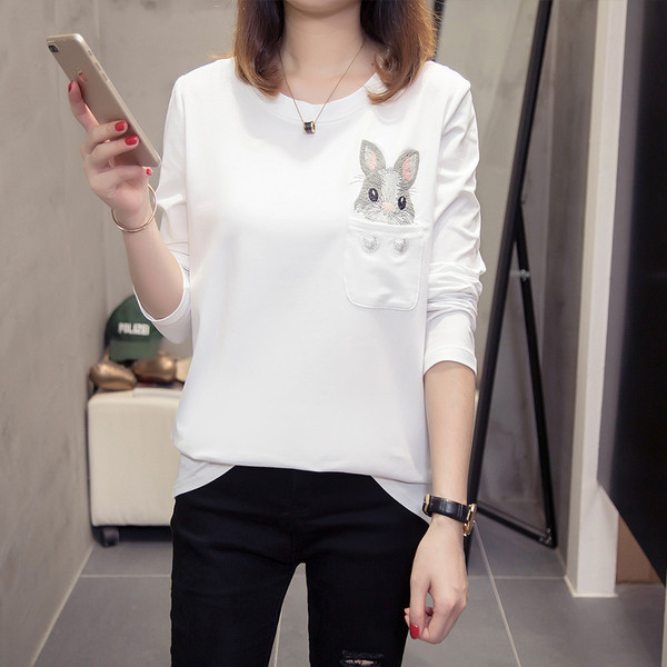 Modern női blúz hosszú ujjal és rátéttel, két színben