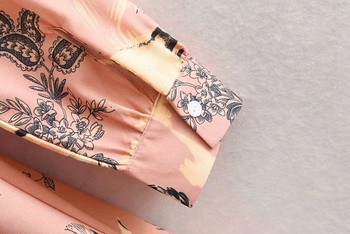 Rochie de dama cu maneci lungi si model colorat