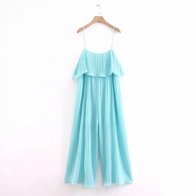 Aktuális női redős overall zöld színben