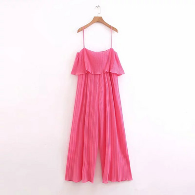 Aktuális női redős overall zöld színben