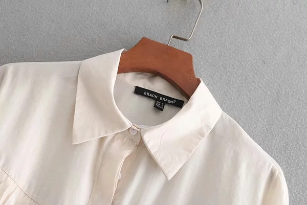 Modern női ing - fehér aszimmetrikus modell