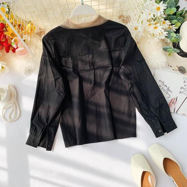 Modern női ing fekete hímzéssel