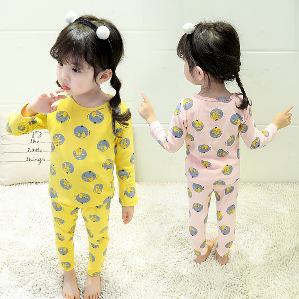 Gyerek pizsama sárga és rózsaszín rátéttel - lányoknak