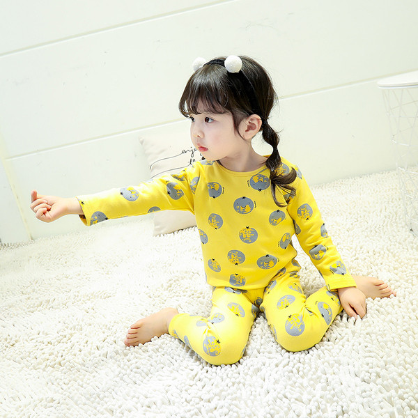 Gyerek pizsama sárga és rózsaszín rátéttel - lányoknak