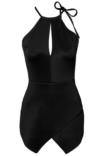 ÚJ modell női overall vékony pántokkal, fekete színben