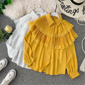 Stílusos női ing galléros és hosszú ujjú több színben