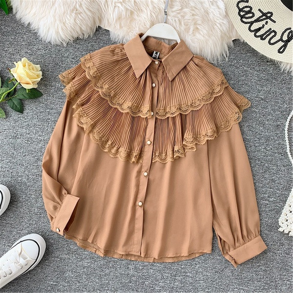 Stílusos női ing galléros és hosszú ujjú több színben