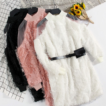 Új modell női ruha hosszú ujjal, átlátszó vállrészekkel több színben