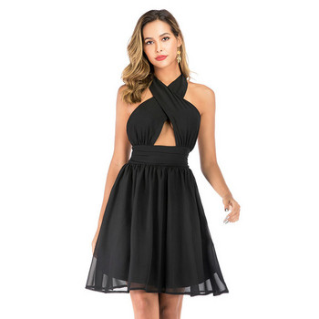 Elegáns női rövid ruha csupasz vállokkal, három színben