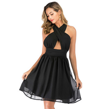 Elegáns női rövid ruha csupasz vállokkal, három színben