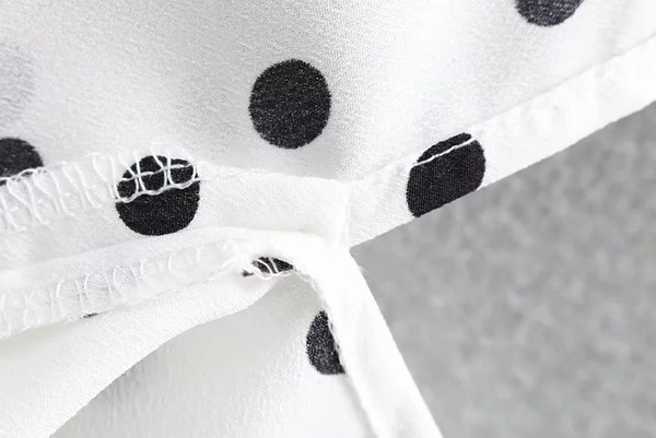 Pöttyös női ing fehér színben