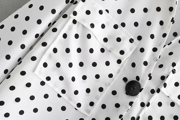 Pöttyös női ing fehér színben