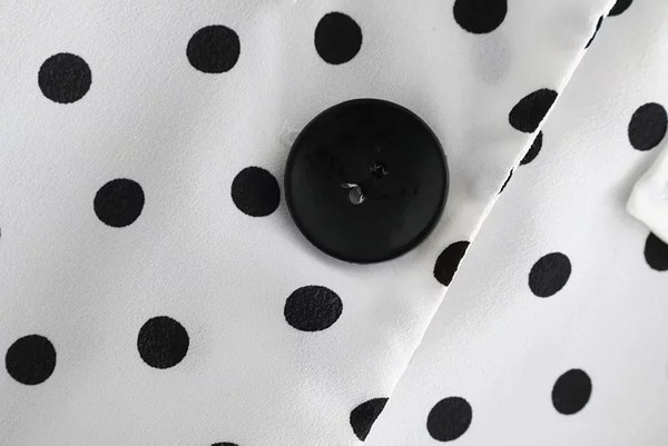 Pöttyös női ing fehér színben