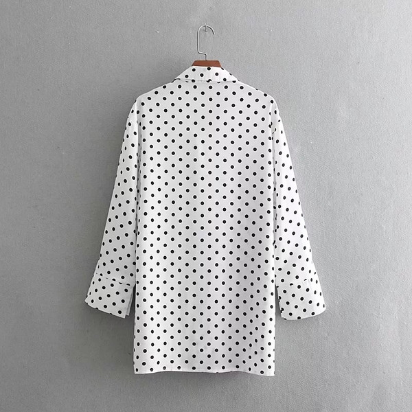 Pöttyös női ing fehér színben