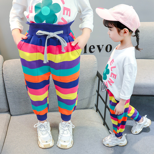 Pantaloni casual copii cu cravate-pentru fete