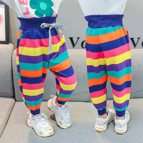 Pantaloni casual copii cu cravate-pentru fete