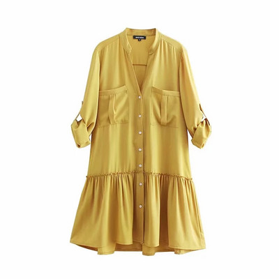 Rochie casual dama cu buzunare in mai multe culori