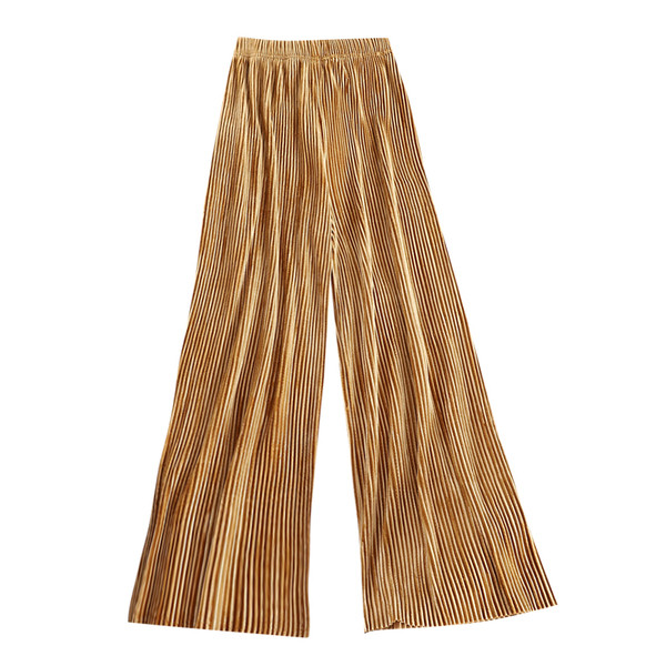 Плисиран дамски панталон с висока талия в различни цветове