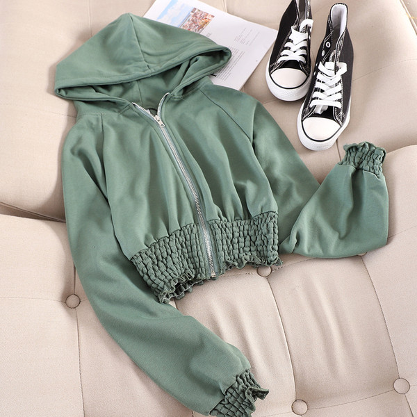 Set de damă sport-casual din două părți în verde și negru