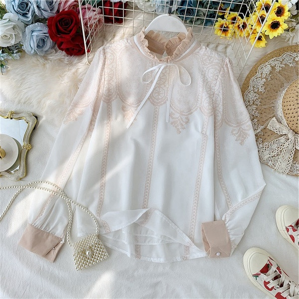 Cămașă elegantă de damă cu dantelă în două culori