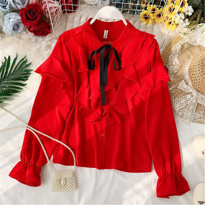 Cămașă de damă cu nasturi în cinci culori