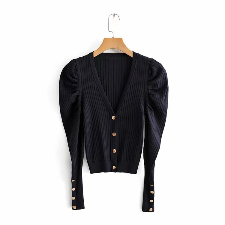 Bluza eleganta cu decolteu in V si nasturi